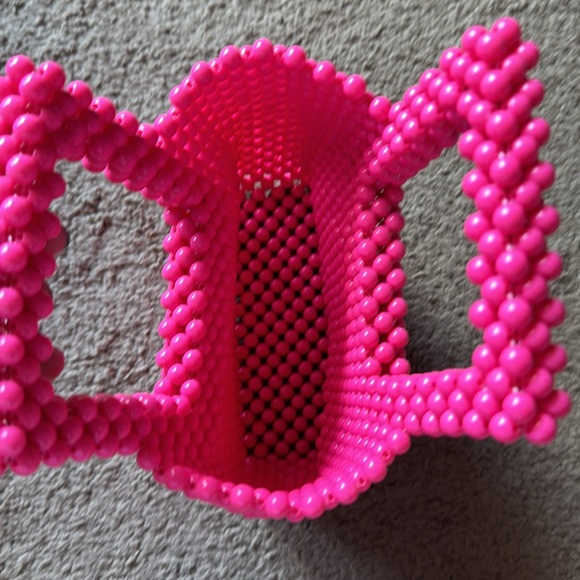 Hot pink headed clutch bag - Picture 3 of 5